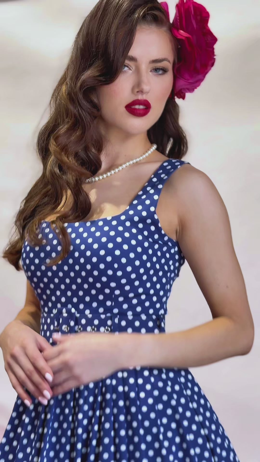 Dottie Darling Dress (Navy)