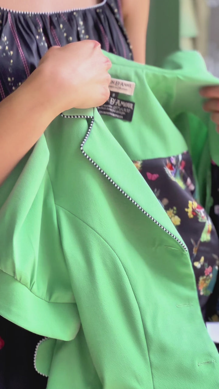 Cotton Tail Soiree Peplum Jacket (Green)