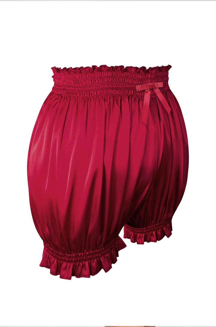 D'Amour Satin Kitty Knickers (Red)