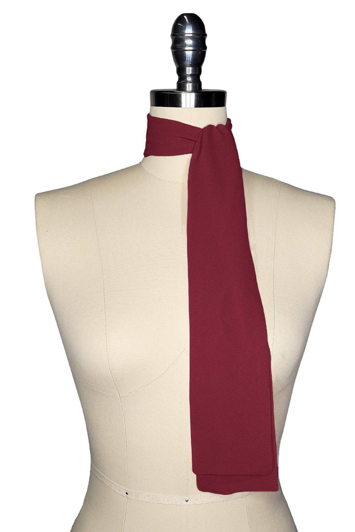 Florence Rectangle Scarf (Burgundy) - Kitten D'Amour