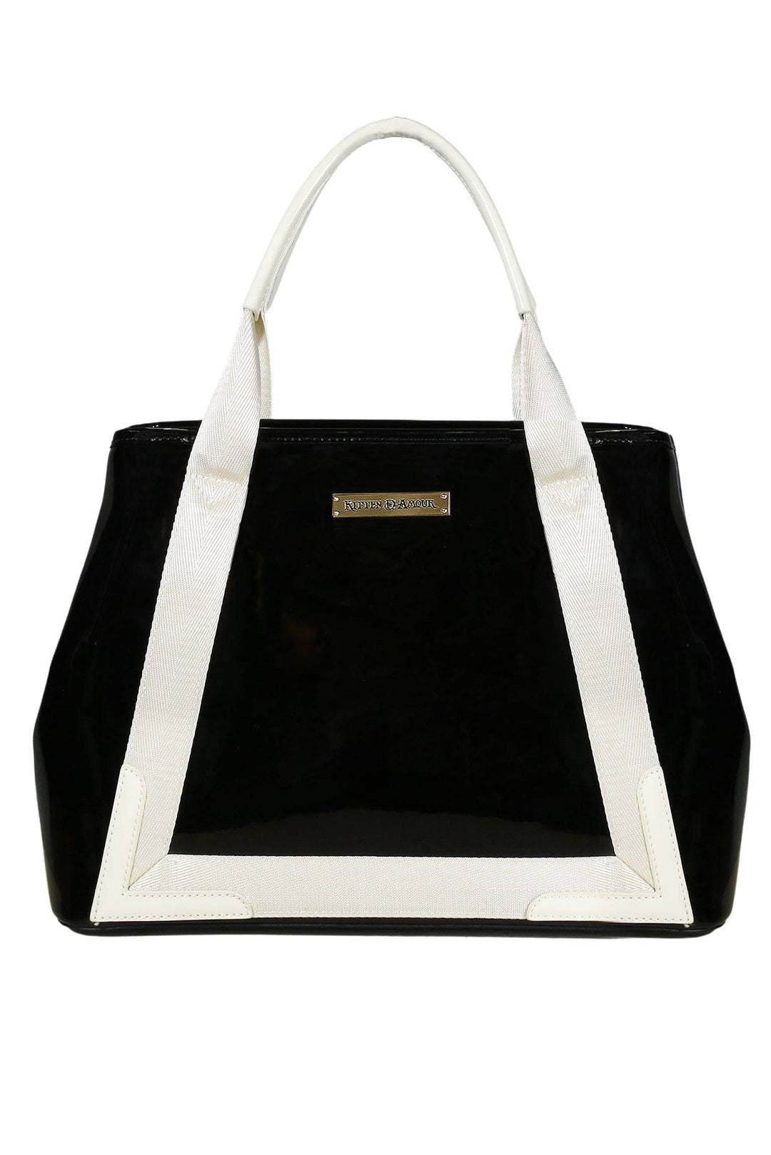 Berlin Tote Handbag (Black) - Kitten D'Amour