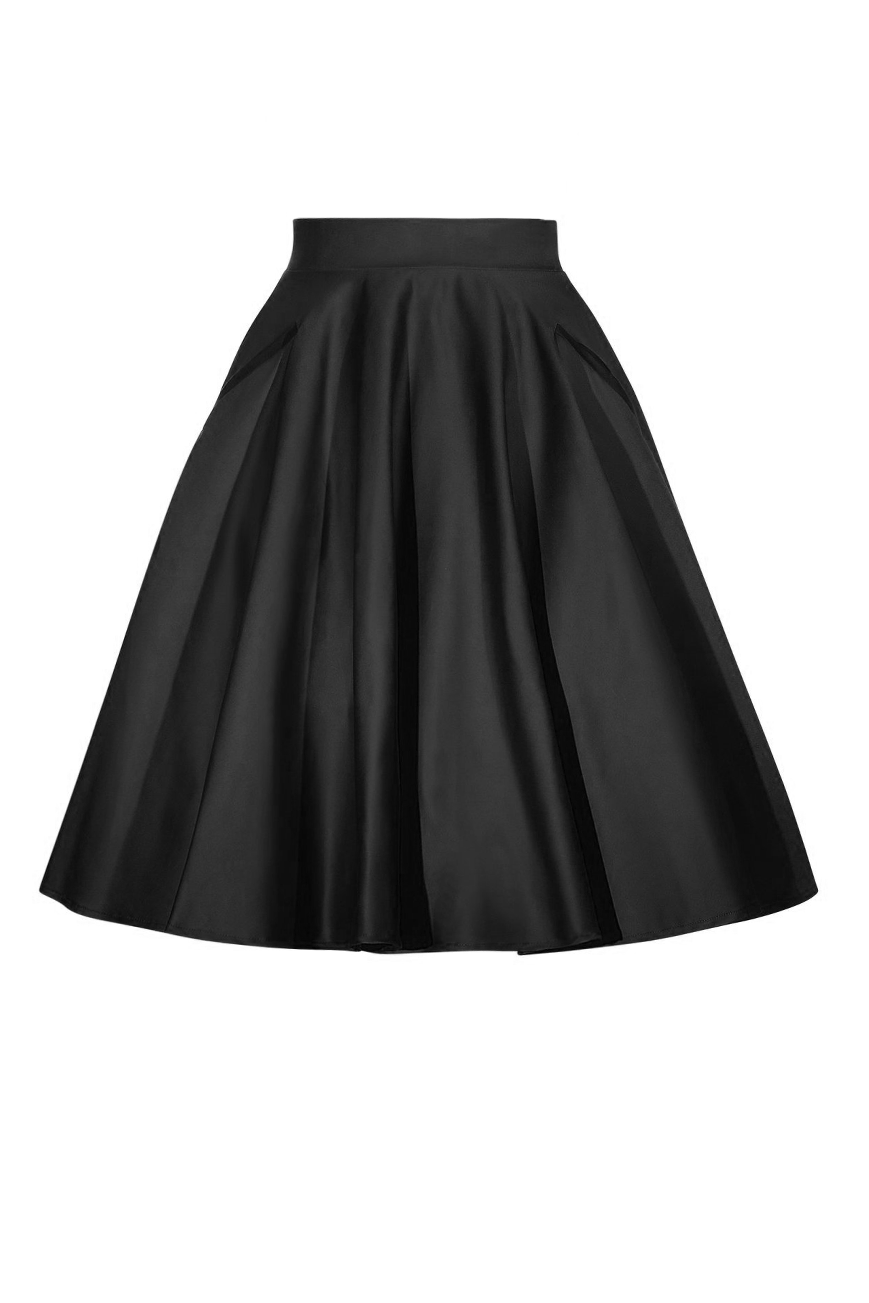 D'Amour Classic Circle Skirt (Black) - Kitten D'Amour