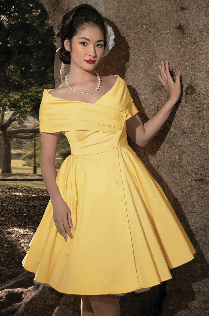 D'Amour L'Avenue Dress (Yellow) - Kitten D'Amour