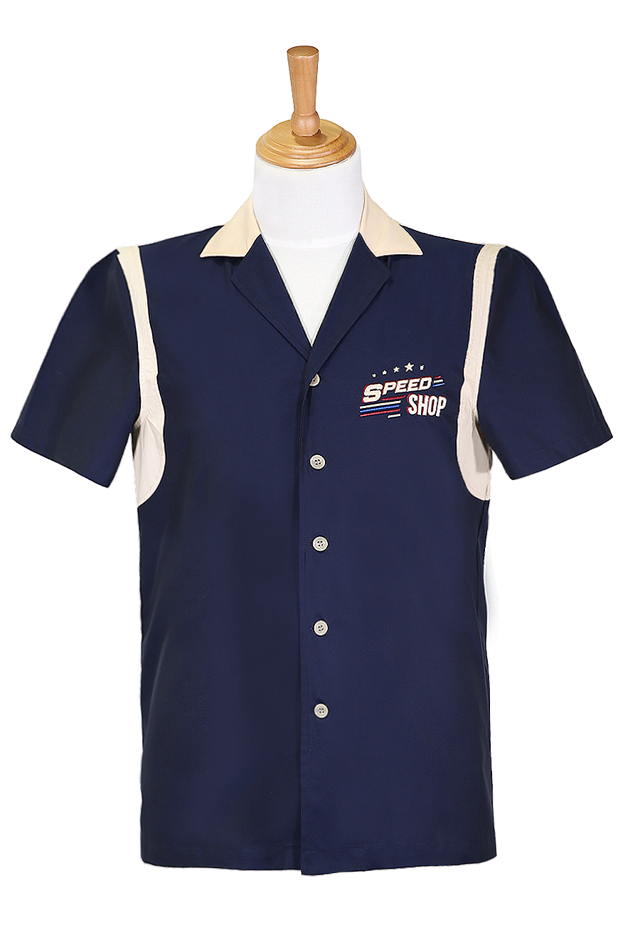 Speed Shop Embroidered Bowling Shirt - Kitten D'Amour