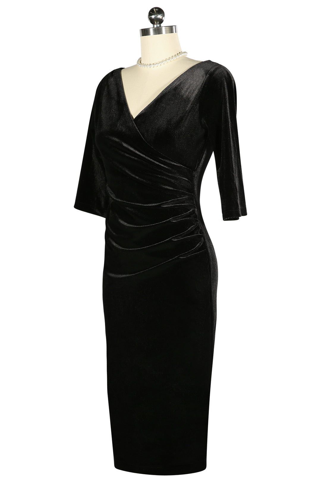 Velvet Vamp Dress (Black) - Kitten D'Amour