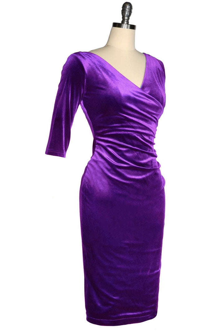 丝绒连身裙（紫）